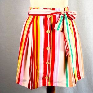 Lost & Wander Striped Mini Skirt S NWT
